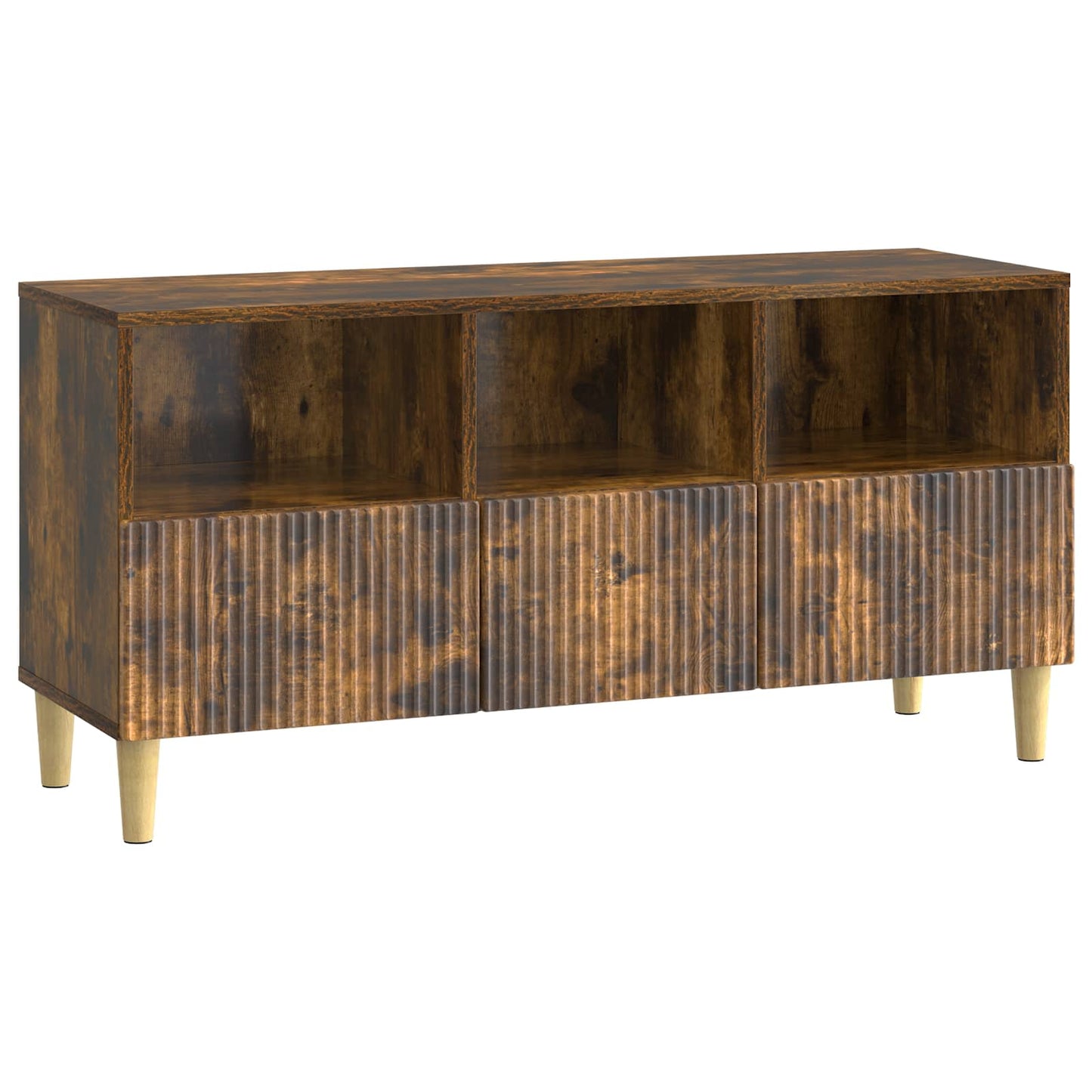TV-skåp med låda Rökt ek 102 x 34,5 x 50 cm Konstruerat trä