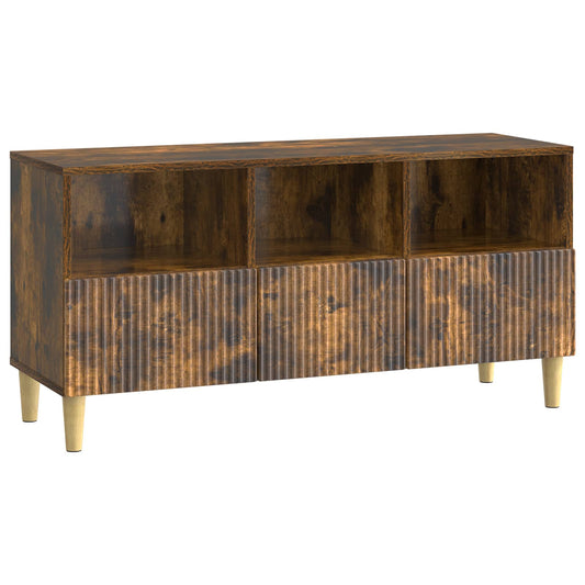 TV-skåp med låda Rökt ek 102 x 34,5 x 50 cm Konstruerat trä
