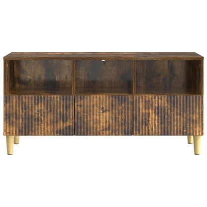 TV-skåp med låda Rökt ek 102 x 34,5 x 50 cm Konstruerat trä
