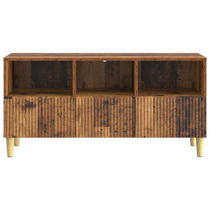 TV-skåp med låda Gammalt trä 102 x 34,5 x 50 cm Konstruerat trä