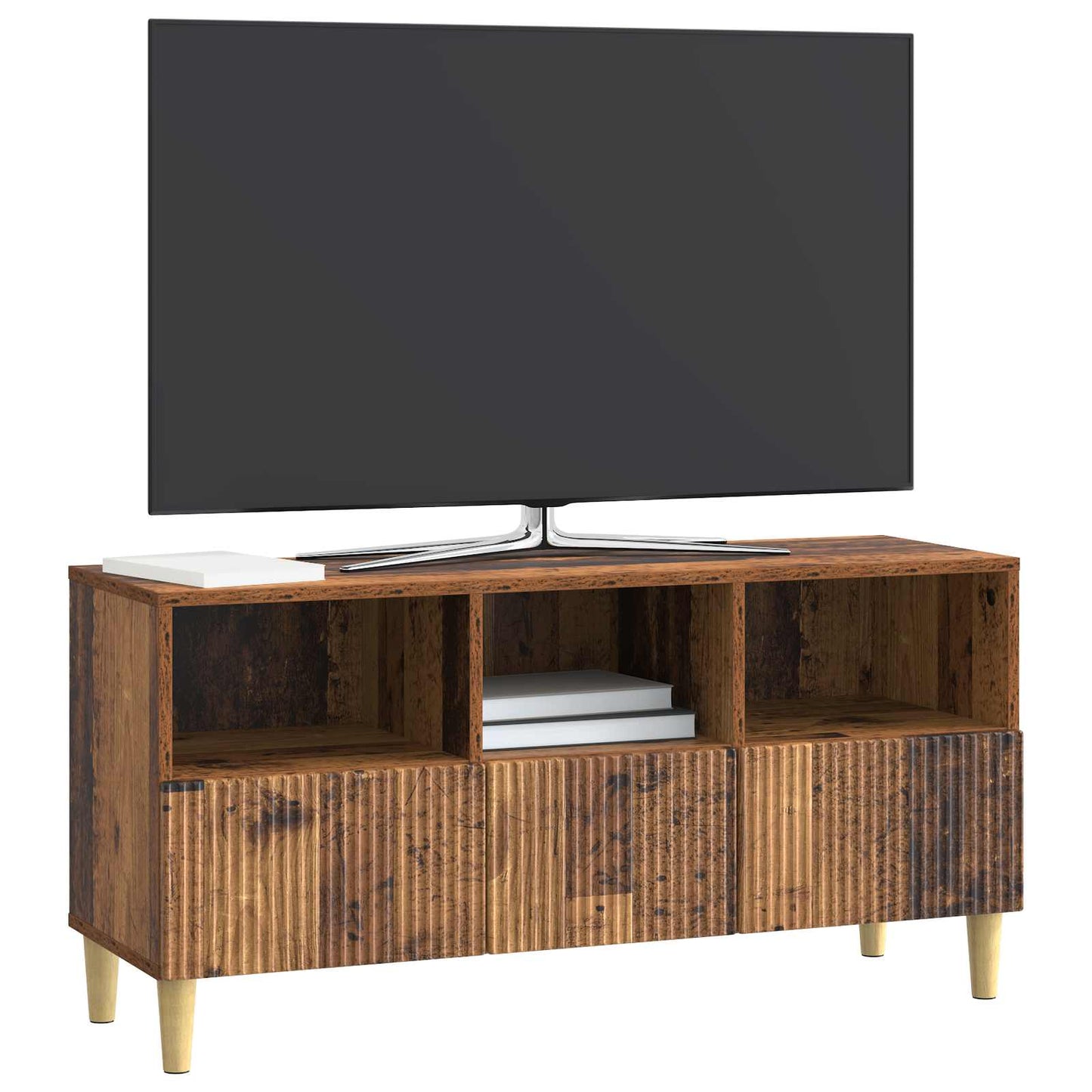 TV-skåp med låda Gammalt trä 102 x 34,5 x 50 cm Konstruerat trä