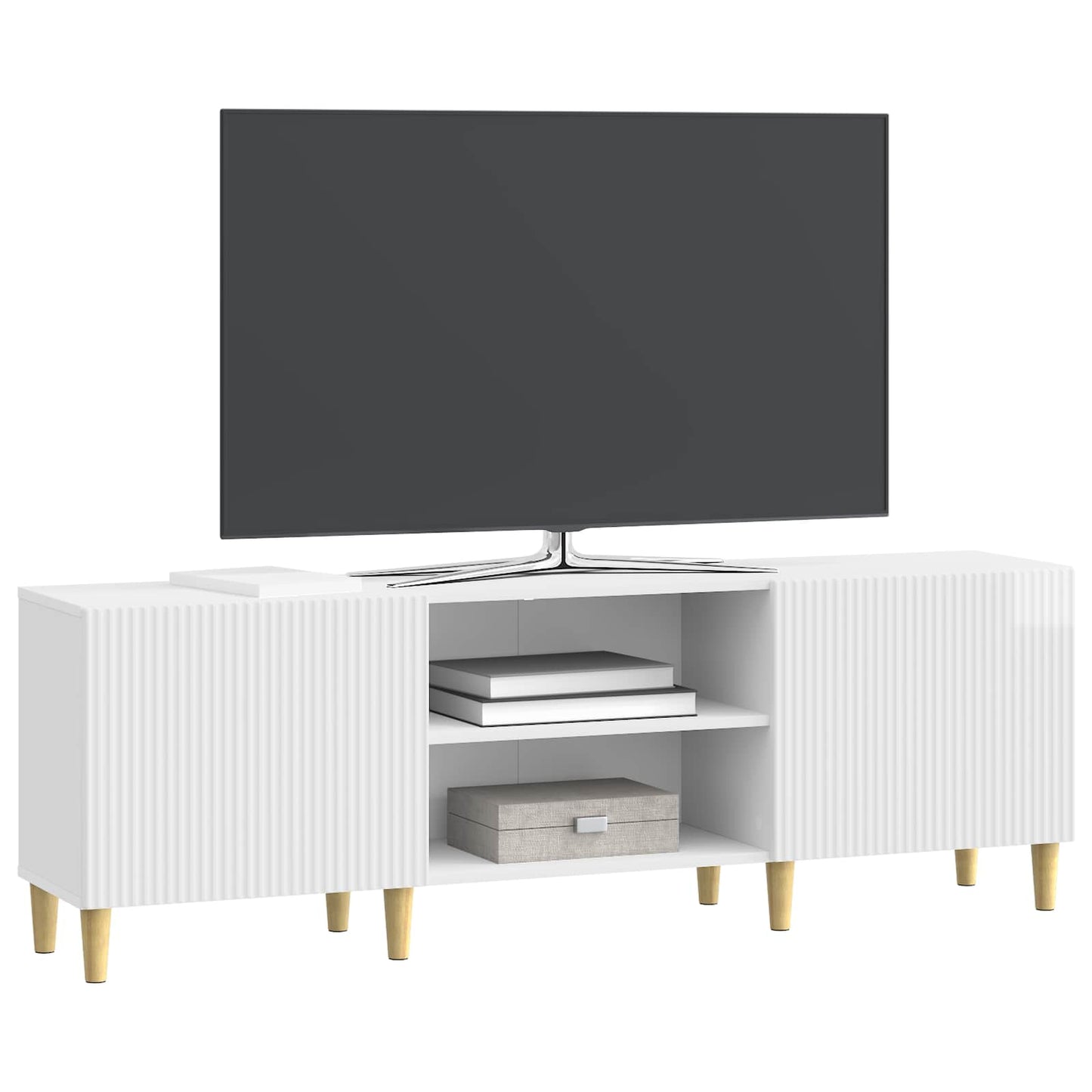 TV-skåp Vit högglans 150 x 31 x 50 cm Konstruerat trä