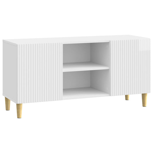 TV-skåp Vit högglans 102 x 34,5 x 50 cm Konstruerat trä