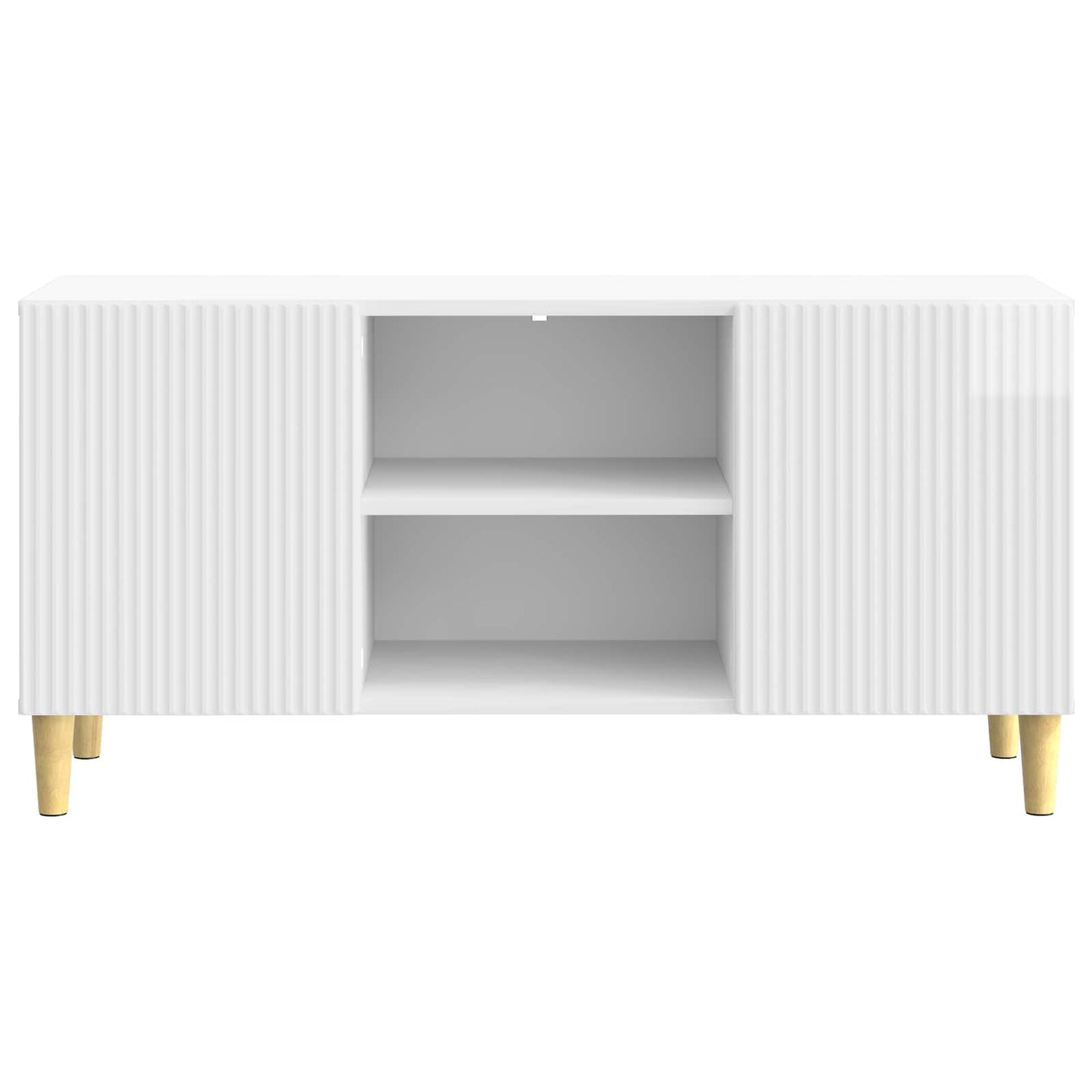 TV-skåp Vit högglans 102 x 34,5 x 50 cm Konstruerat trä