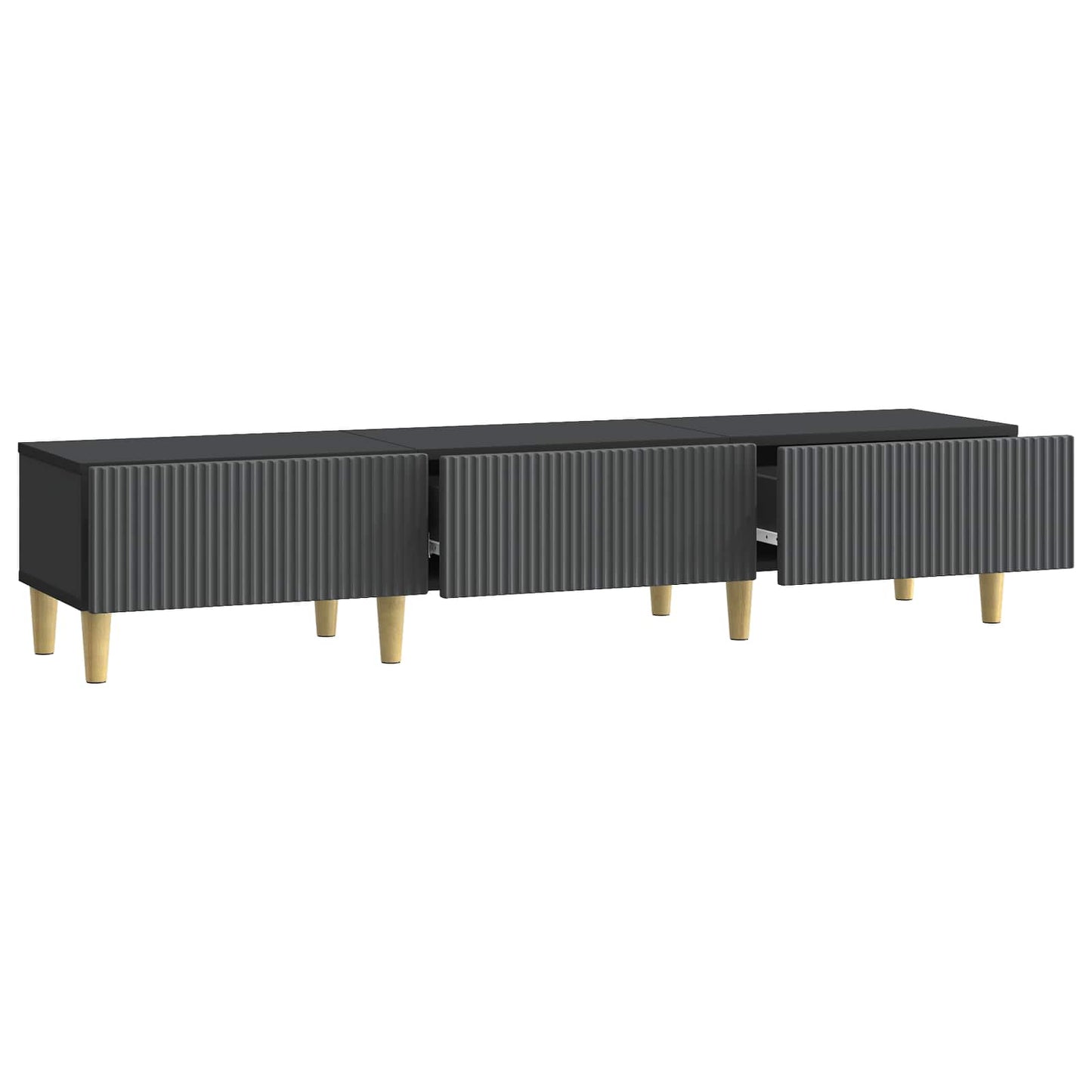 TV-skåp med låda Svart 147 x 34,5 x 30 cm Konstruerat trä
