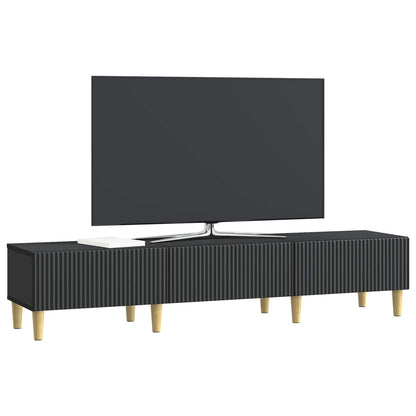 TV-skåp med låda Svart 147 x 34,5 x 30 cm Konstruerat trä