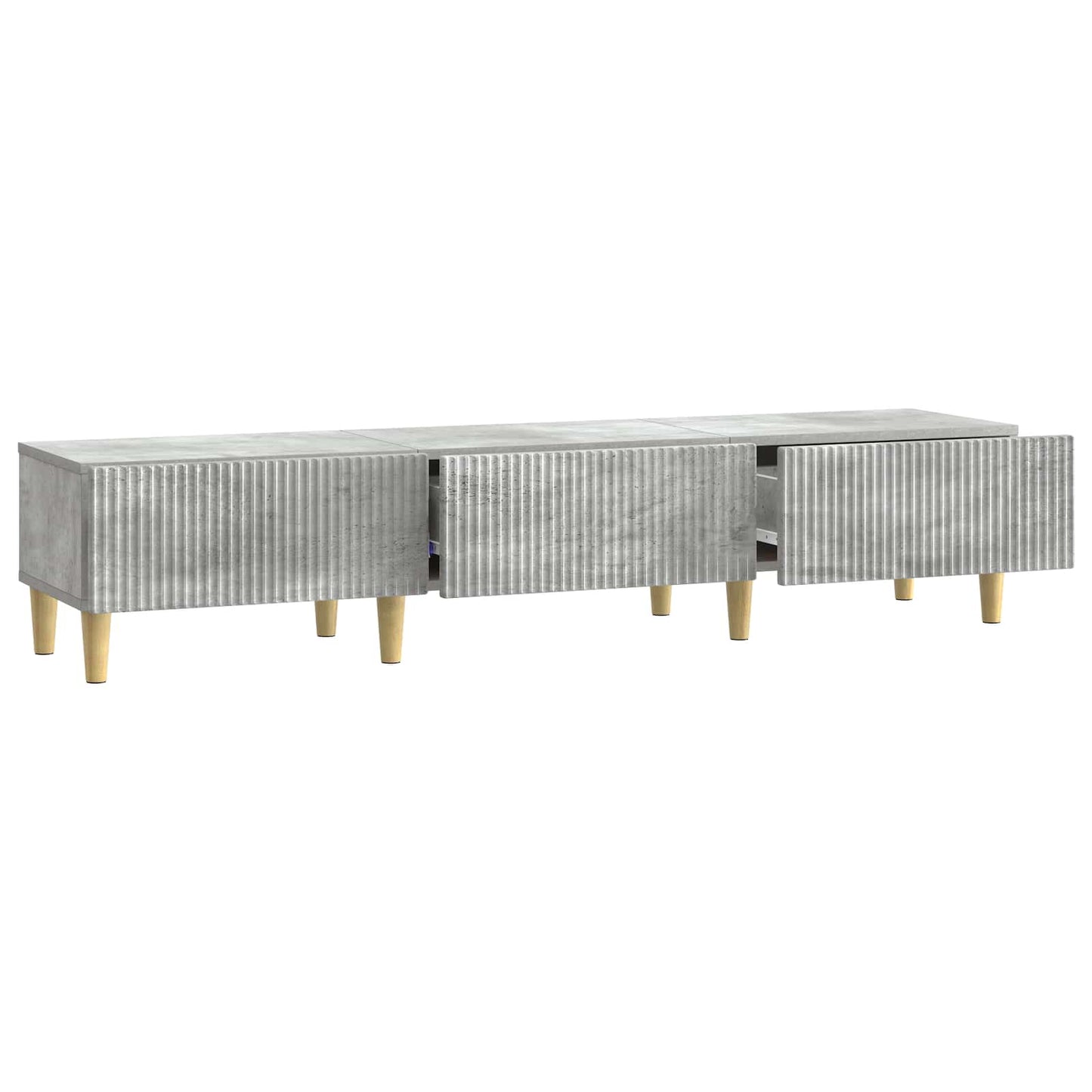 TV-skåp med låda Betonggrå 147 x 34,5 x 30 cm Konstruerat trä