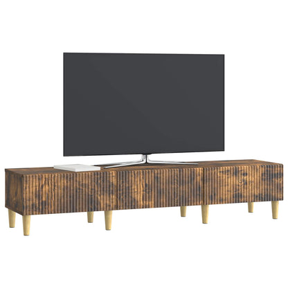 TV-skåp med låda Rökt ek 147 x 34,5 x 30 cm Konstruerat trä