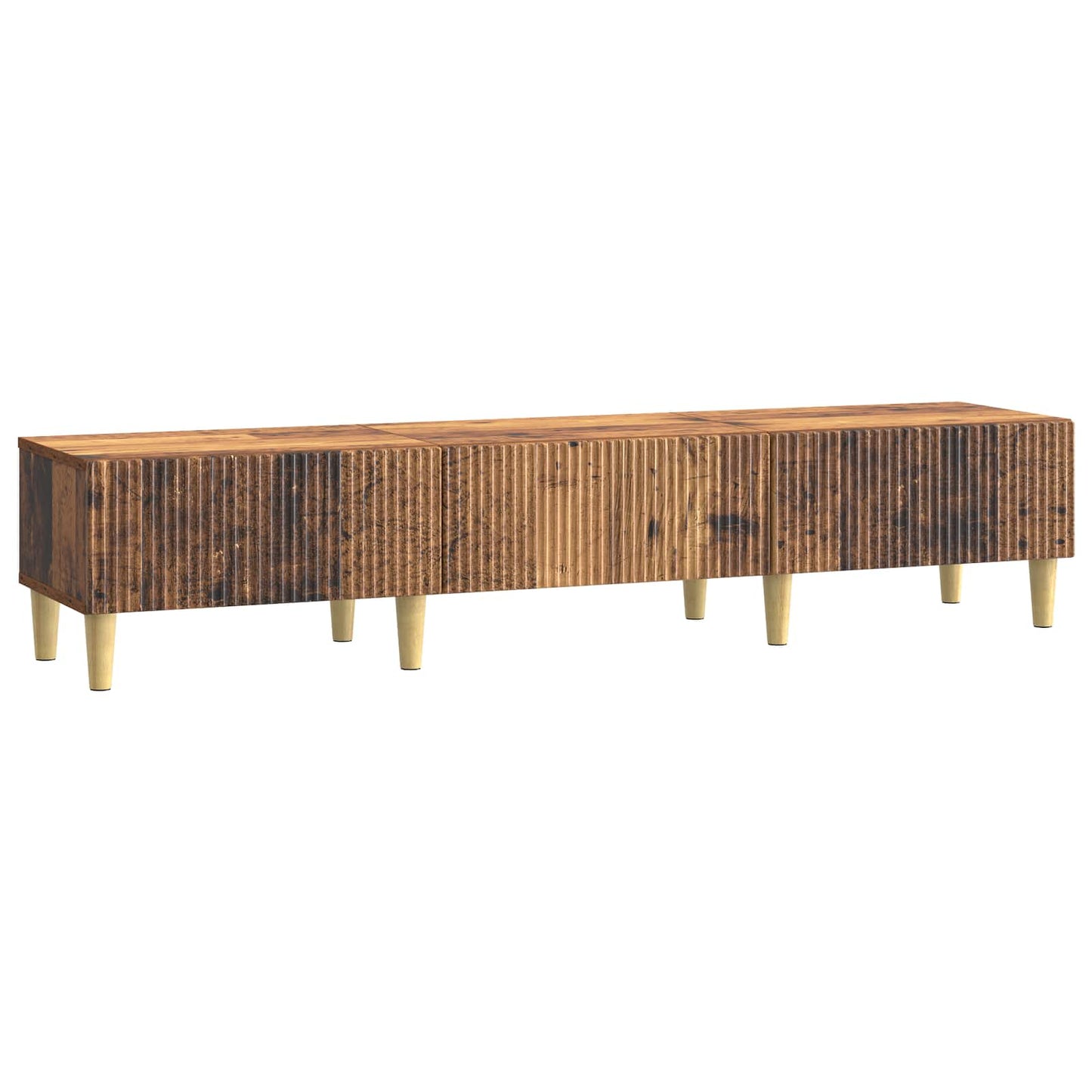 TV-skåp med låda Gammalt trä 147 x 34,5 x 30 cm Konstruerat trä