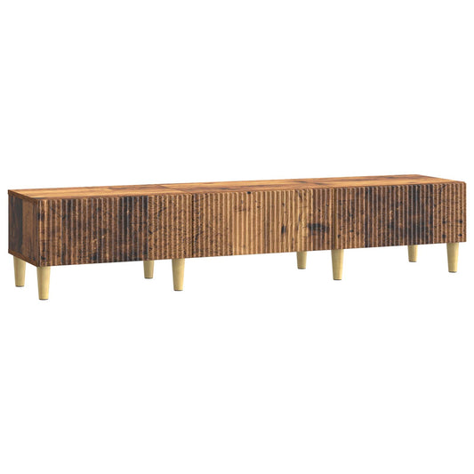 TV-skåp med låda Gammalt trä 147 x 34,5 x 30 cm Konstruerat trä