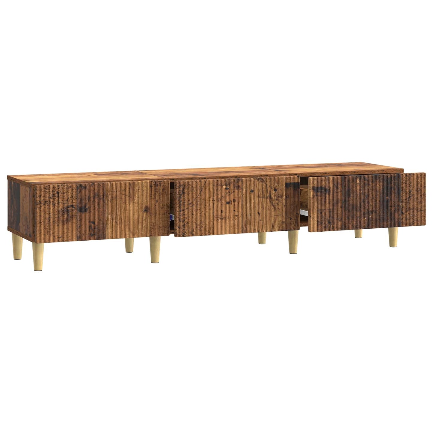 TV-skåp med låda Gammalt trä 147 x 34,5 x 30 cm Konstruerat trä