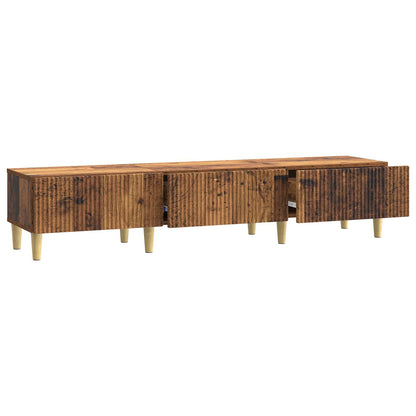 TV-skåp med låda Gammalt trä 147 x 34,5 x 30 cm Konstruerat trä
