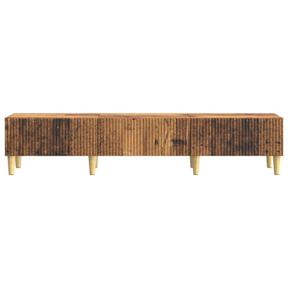 TV-skåp med låda Gammalt trä 147 x 34,5 x 30 cm Konstruerat trä