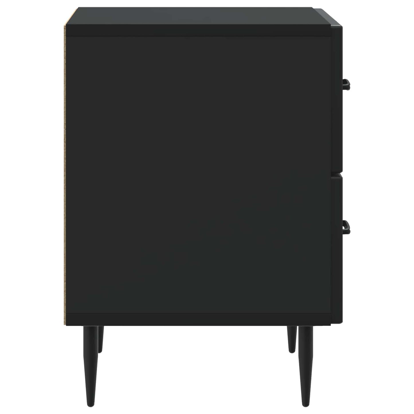 Nattduksbord 2 pcs Svart 43 x 34,5 x 47,5 cm Konstruerat trä