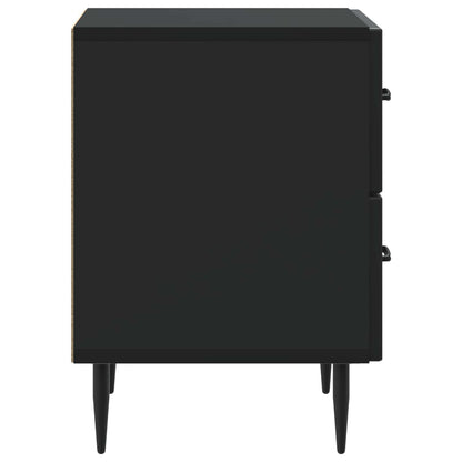 Nattduksbord 2 pcs Svart 43 x 34,5 x 47,5 cm Konstruerat trä