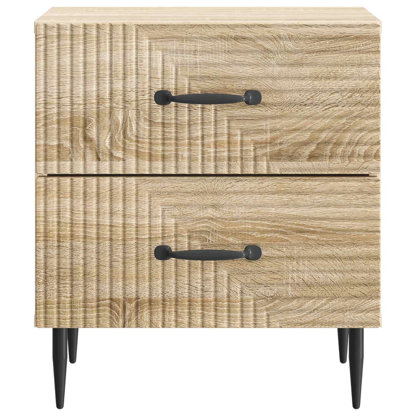 Nattduksbord med låda 2 pcs Sonoma-ek 43 x 34,5 x 47,5 cm