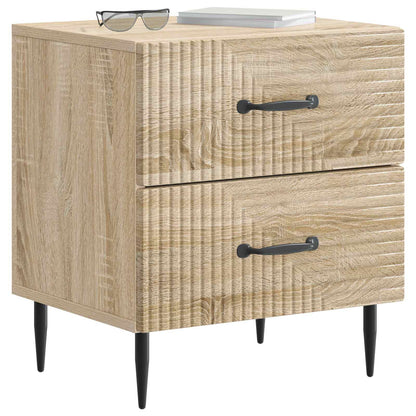Nattduksbord med låda 2 pcs Sonoma-ek 43 x 34,5 x 47,5 cm