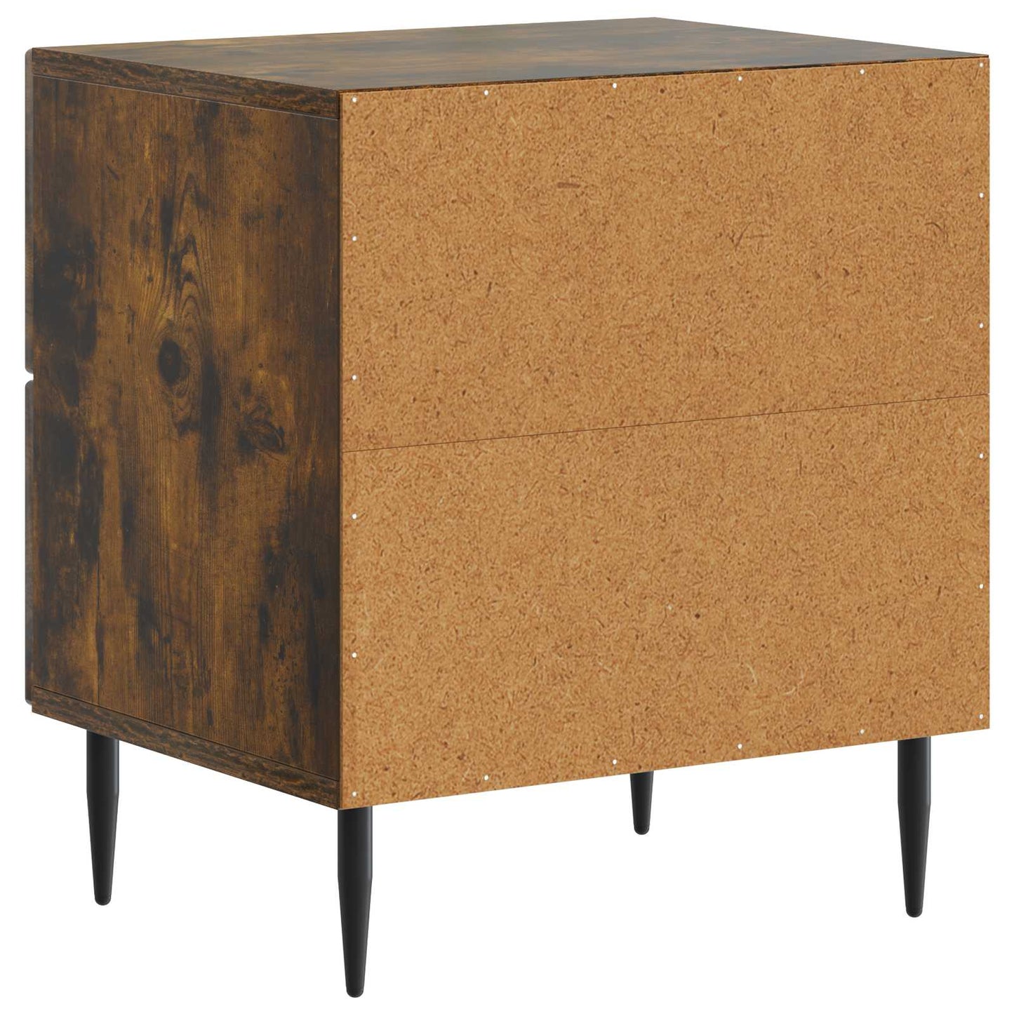 Nattduksbord 2 pcs Rökt ek 43 x 34,5 x 47,5 cm Konstruerat trä