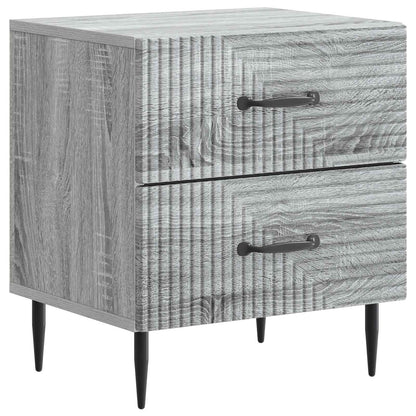 Nattduksbord med låda 2 pcs Grå sonoma-ek 43 x 34,5 x 47,5 cm