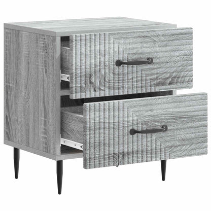 Nattduksbord med låda 2 pcs Grå sonoma-ek 43 x 34,5 x 47,5 cm