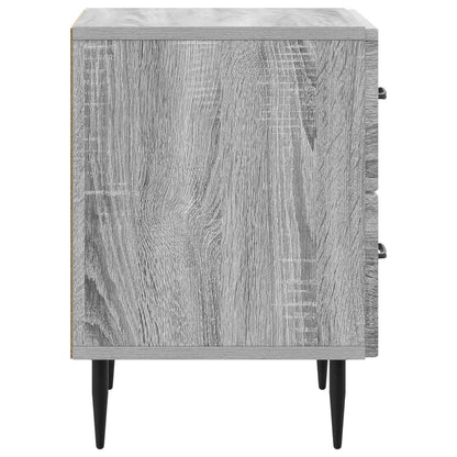 Nattduksbord med låda 2 pcs Grå sonoma-ek 43 x 34,5 x 47,5 cm