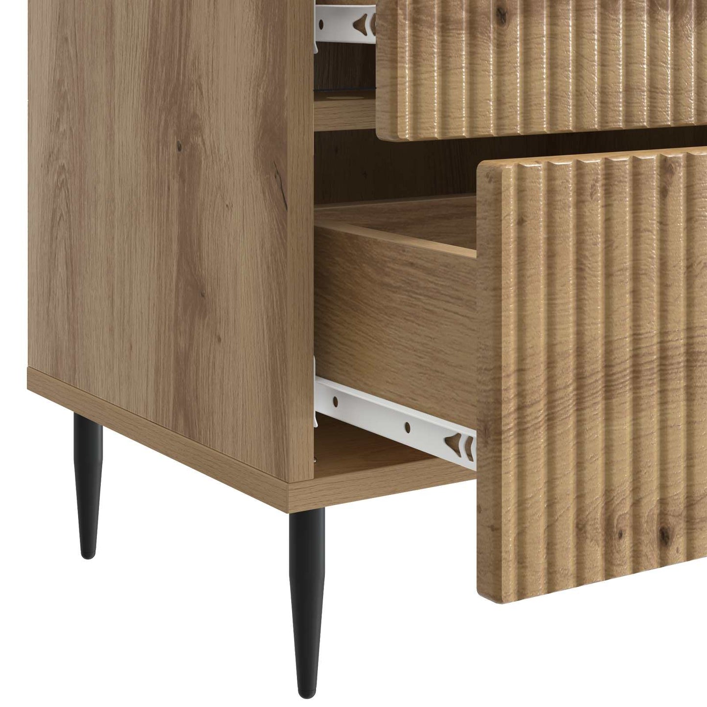 Nattduksbord med låda 2 pcs Artisan-ek 43 x 34,5 x 47,5 cm