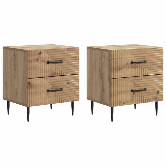 Nattduksbord med låda 2 pcs Artisan-ek 43 x 34,5 x 47,5 cm