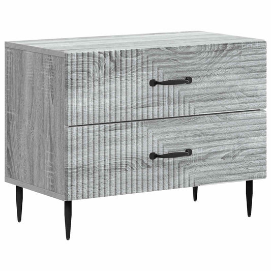 Nattduksbord Grå sonoma-ek 62 x 34,5 x 47,5 cm Konstruerat trä