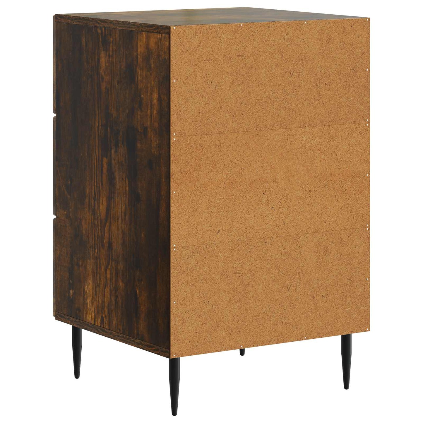 Nattduksbord med låda Rökt ek 43 x 41 x 66,5 cm Konstruerat trä