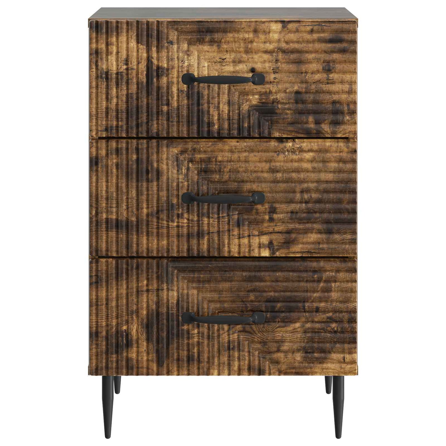 Nattduksbord med låda Rökt ek 43 x 41 x 66,5 cm Konstruerat trä