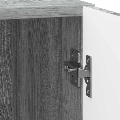 Nattduksbord 2 pcs Grå sonoma-ek 43 x 34,5 x 50 cm