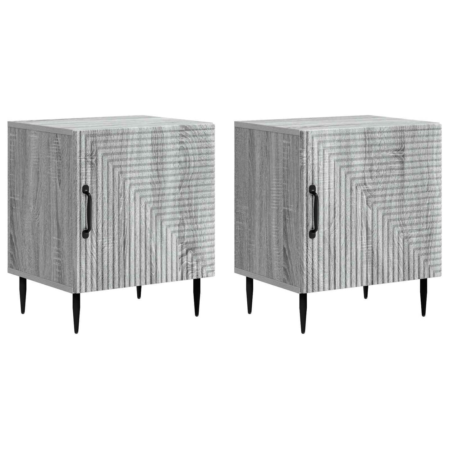 Nattduksbord 2 pcs Grå sonoma-ek 43 x 34,5 x 50 cm