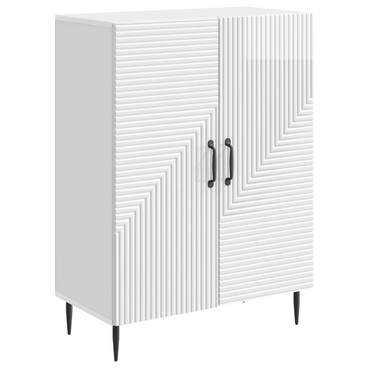 Sideboard Vit högglans 66 x 34,5 x 89,5 cm Konstruerat trä