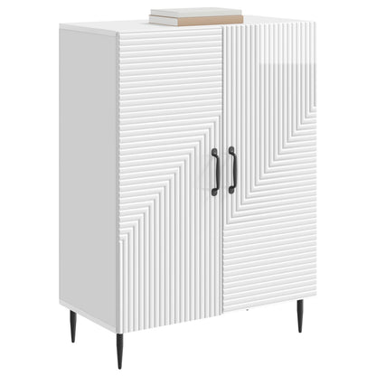 Sideboard Vit högglans 66 x 34,5 x 89,5 cm Konstruerat trä