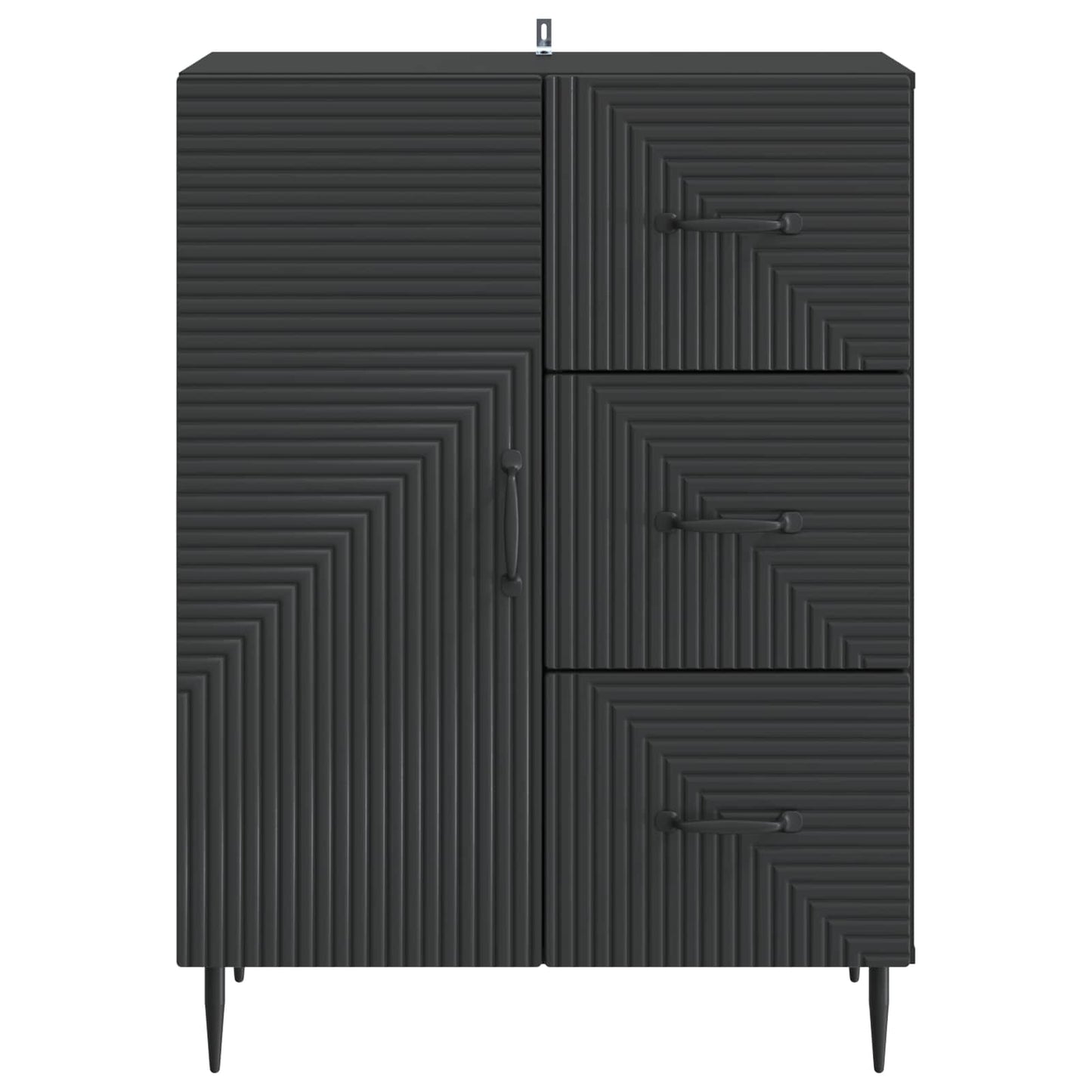 Sideboard med låda Svart 66 x 34,5 x 89,5 cm Konstruerat trä