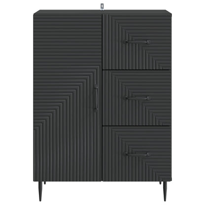 Sideboard med låda Svart 66 x 34,5 x 89,5 cm Konstruerat trä