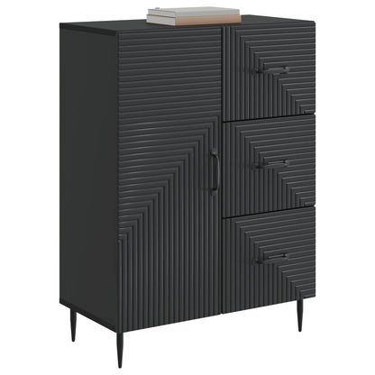 Sideboard med låda Svart 66 x 34,5 x 89,5 cm Konstruerat trä