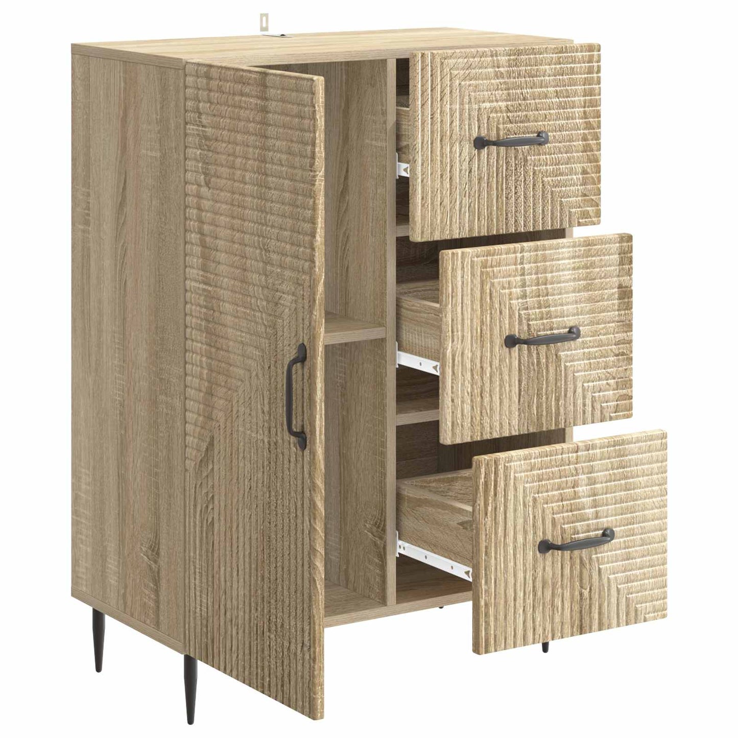 Sideboard Sonoma-ek 66 x 34,5 x 89,5 cm Konstruerat trä