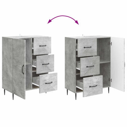 Sideboard Betonggrå 66 x 34,5 x 89,5 cm Konstruerat trä
