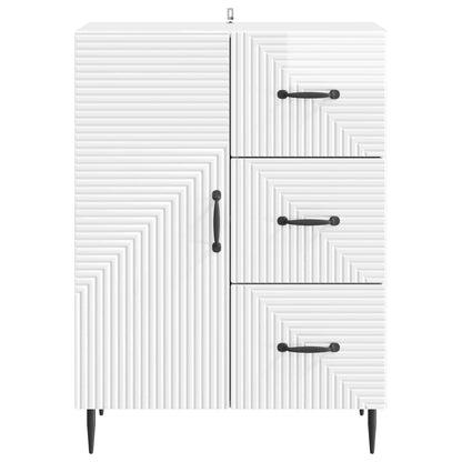 Sideboard Vit högglans 66 x 34,5 x 89,5 cm Konstruerat trä