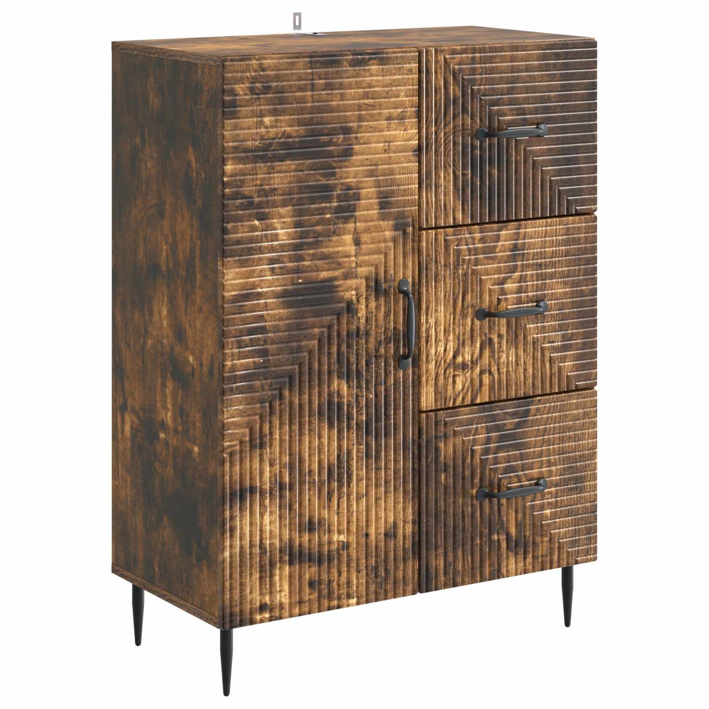 Sideboard med låda Rökt ek 66 x 34,5 x 89,5 cm Konstruerat trä