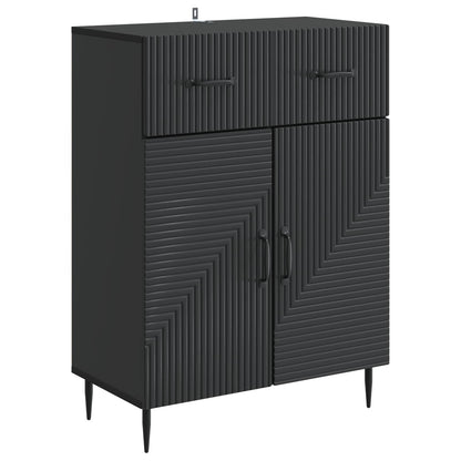 Sideboard med låda Svart 66 x 34,5 x 89,5 cm Konstruerat trä