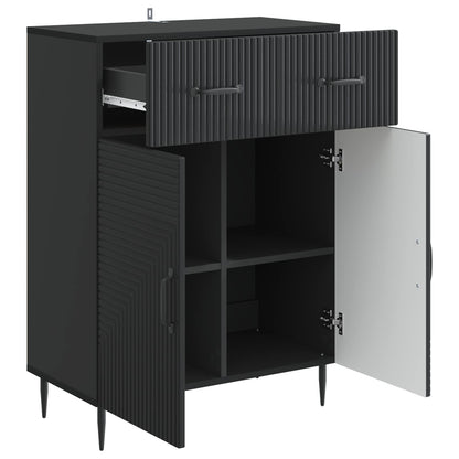 Sideboard med låda Svart 66 x 34,5 x 89,5 cm Konstruerat trä