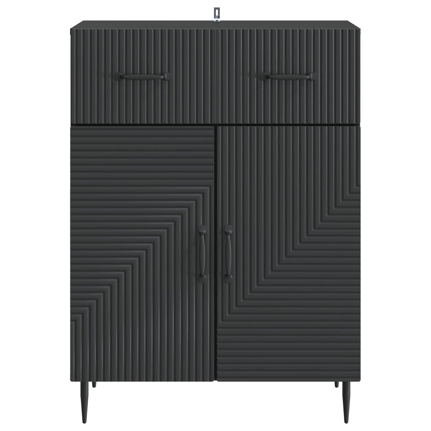 Sideboard med låda Svart 66 x 34,5 x 89,5 cm Konstruerat trä