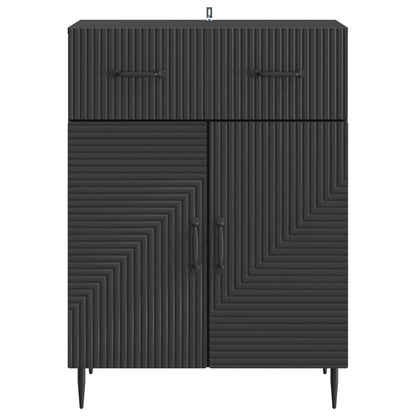 Sideboard med låda Svart 66 x 34,5 x 89,5 cm Konstruerat trä