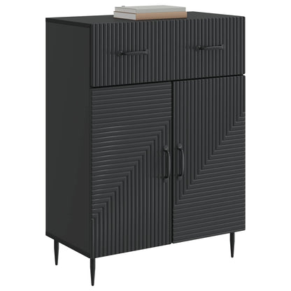 Sideboard med låda Svart 66 x 34,5 x 89,5 cm Konstruerat trä