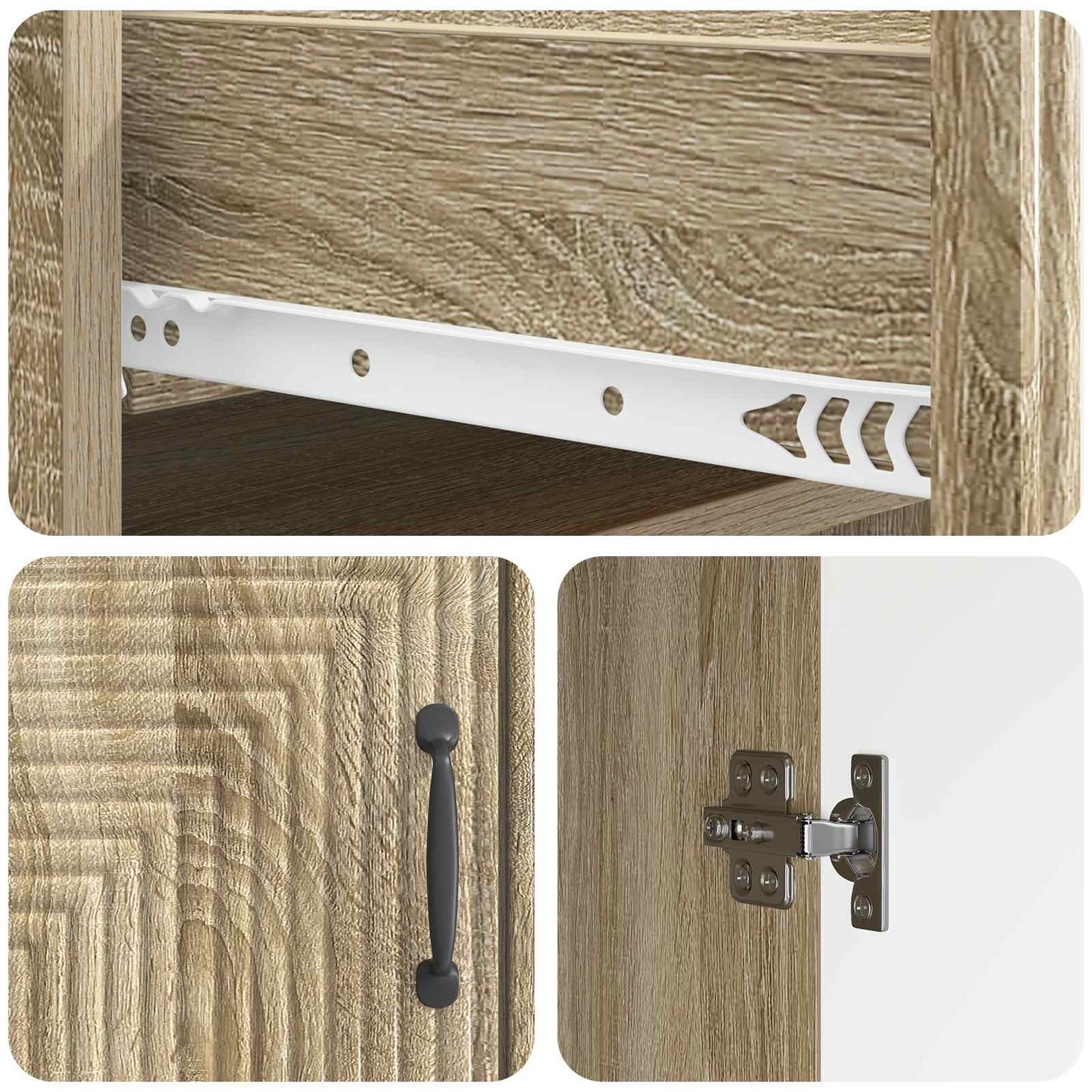 Sideboard Sonoma-ek 66 x 34,5 x 89,5 cm Konstruerat trä