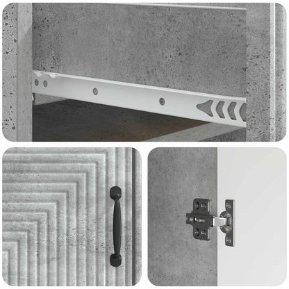 Sideboard Betonggrå 66 x 34,5 x 89,5 cm Konstruerat trä