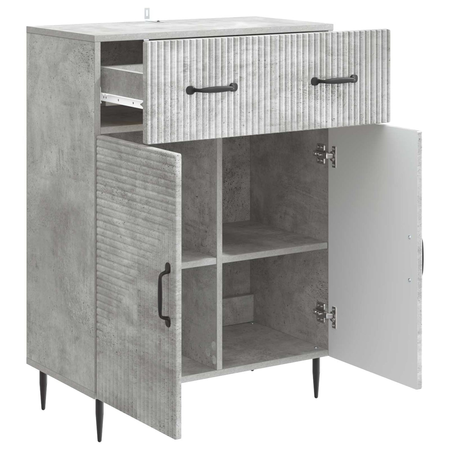 Sideboard Betonggrå 66 x 34,5 x 89,5 cm Konstruerat trä