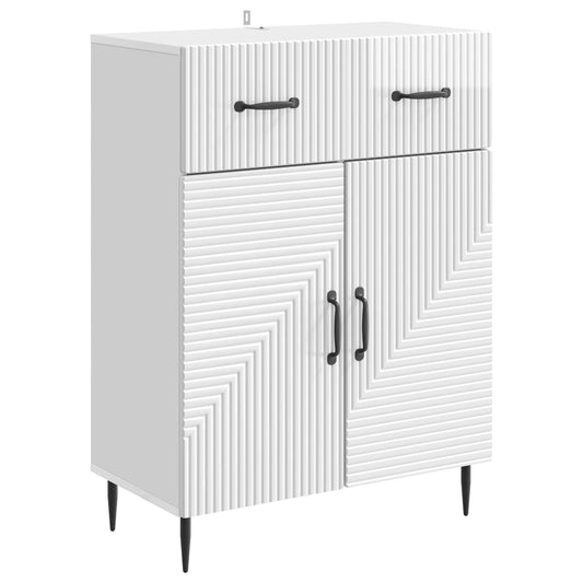 Sideboard Vit högglans 66 x 34,5 x 89,5 cm Konstruerat trä